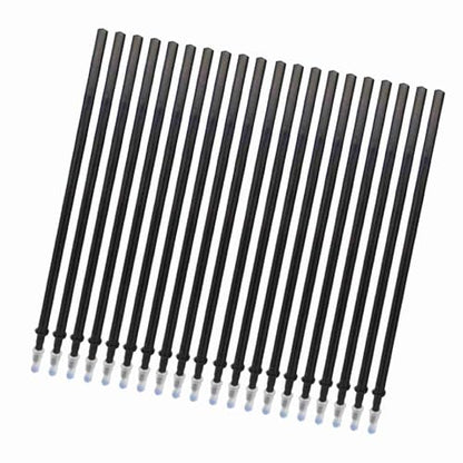 ZJchao Erasable Pens, Pen Refills Erasable Gel Pens Blue Ink Gel Ink Pen Refills with Fine Point 0.5mm Replacement for Office School Writing (20pcs) - color: Black, size: 20pcs