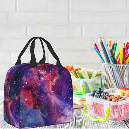 Galaxies Lunch Box - Insulated Lunch Bags for Women/Men Reusable Lunch Tote Bags, Perfect for Office/Camping/Hiking/Picnic/Beach/Travel - color: Galaxies