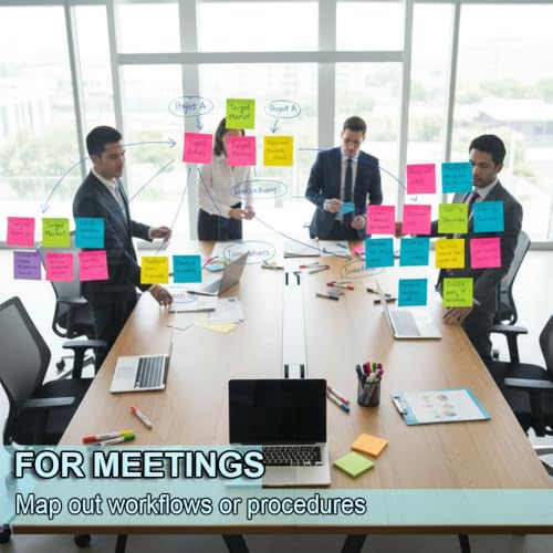 (40 Pads) Sticky Notes 3x3 in,Bright Colors Notepads,Colorful Stickies | Super Sticking Power,Memo Note Pads,Post on Windows Doors,Office,School,Strong Adhesive,Recyclable,Easy to Write