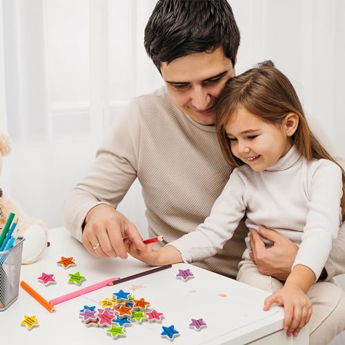Pencil Eraser for Student Reward Classroom Prizes Birthday Gift Filler Supplies (Motivational Star-Shaped-120pcs)