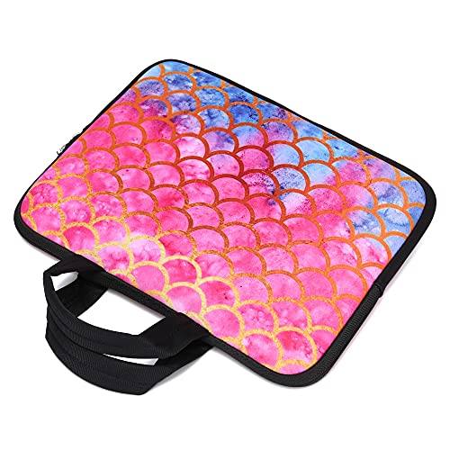 11 11.6 12 12.1 12.5 inch Laptop Carrying Bag Chromebook Case Notebook Ultrabook Bag Tablet Cover Neoprene Sleeve Fit Apple MacBook Air Samsung Acer HP DELL Lenovo Asus (Mermaid Scale) - color: Mermaid Scale