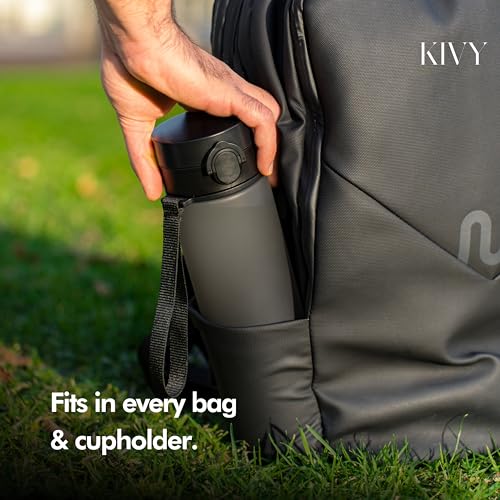 KIVY Tritan Water Bottle 50oz [WITH FLIP LID] - Reusable & Slim Waterbottle for Travel, Gym & School - For Women & Men - Dishwasher Safe - Skinny Leak Proof & Lightweight Bottle - BPA Free - color: 07 Light Green