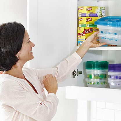 Glad GladWare MatchWare Food Storage Containers with Lids, No BPA Reusable Plastic 20 Piece Variety Pack for Lunches, Meal Prep, and Leftovers, Leak Resistant, Microwave and Dishwasher Safe - 2 Pack - size: 20 Count (Pack of 2)