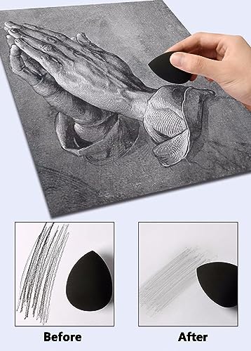 43 PCS Blending Stumps and Tortillions Paper Art Blenders Sketch Drawing | Sketch Wipe Scrapers,Rub Sponge,Kneaded Eraser,Sandpaper Sharpeners,Pencil Extension,Replacement Heads ,Washable Reusable - size: 1 Count (Pack of 43)