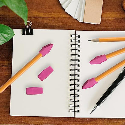 Pencil Top Erasers, 144 Count Pink Cap Erasers, Pink Eraser Tops, Pencil Toppers, Pencils Cap Eraser - size: 144 Count Pencil Caps