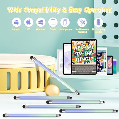 Stylus Pen for Touch Screens, Compatible with All Capacitive Touch Screens, Precision Rubber Tips& High Sensitivity (Gradient Light Blue) - color: Gradient light blue