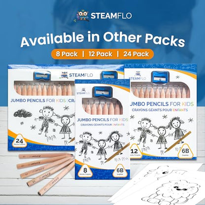 Learning Pencils for Toddlers 2-4 Years – Our Kids Pencils for Beginners Toddlers and Preschoolers with Jumbo Triangle Shape are Specially Designed Triangle (12 Pack) - style: 12 Pack