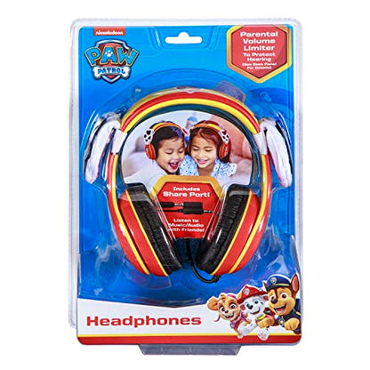eKids Paw Patrol Marshall Kids Headphones, Wired Headphones Compatiable with 3.5mm Jack, Children's Earphones for School, Home, or Travel - color: Marshall Headphones