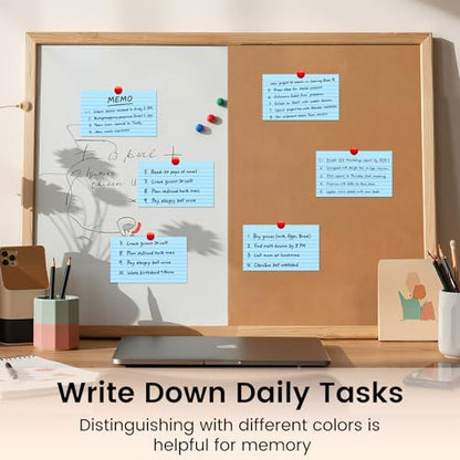 Index Cards 3x5 Inch, 300sheets, Flash Cards,Ruled Lined Blue Note Cards Paper For Studying, Schools Supplies, College, Office And Home Organization, Note Taking Supplies - color: Blue