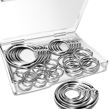 Binder Rings Loose Leaf Binder Book Rings - Multifunctional Loose Leaf Key Ring Clips for Papers,Index Cards,Office,School,Home Crafts Ornaments and DIY Arts (1/1.25/1.5/2 inch) - size: 1/1.25/1.5/2 inch