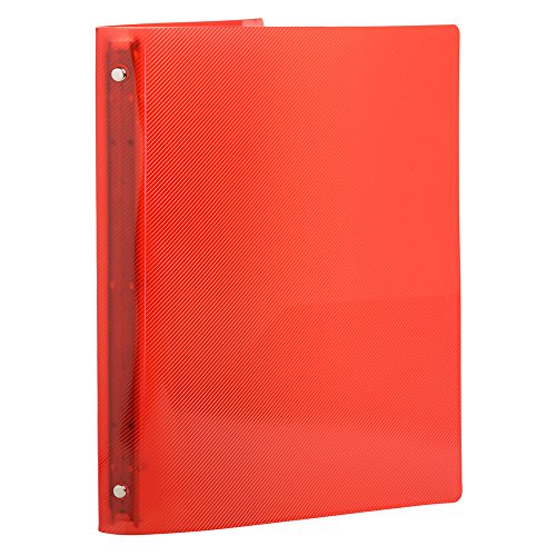 JAM PAPER Plastic 0.75 inch Binder - Red 3 Ring Binder - Sold Individually - color: Red, size: 0.75 inch
