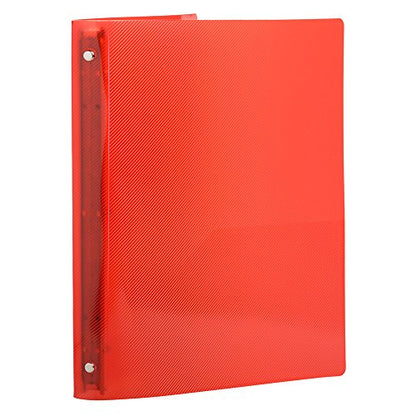 JAM PAPER Plastic 0.75 inch Binder - Red 3 Ring Binder - Sold Individually - color: Red, size: 0.75 inch