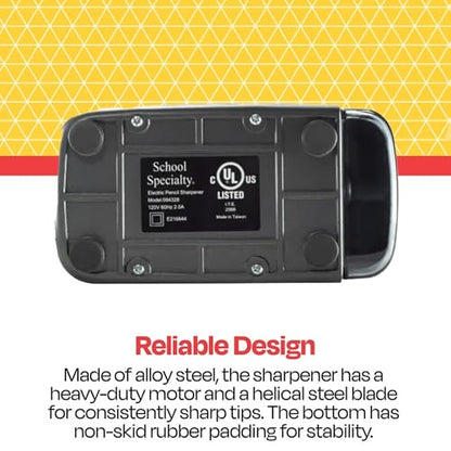 School Smart Electric Pencil Sharpener, 5-1/2 x 3-3/4 x 7-3/4 Inches