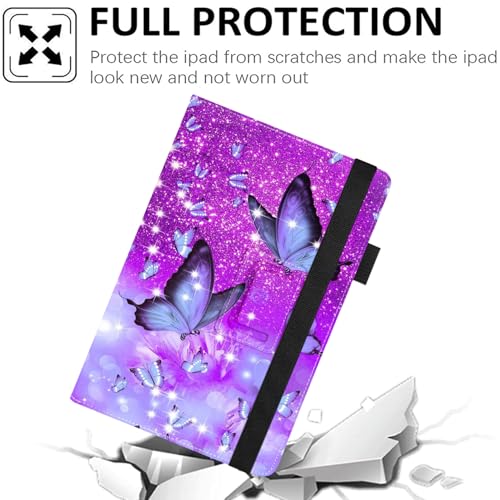 Universal 10 10.1 Inch Android Tablet Case,Slim Folding Stand Cover for All 9"-10.5" Touchscreen Tablet Case with Stylus Pen Holder,Butterfly 01 - color: Butterfly 01