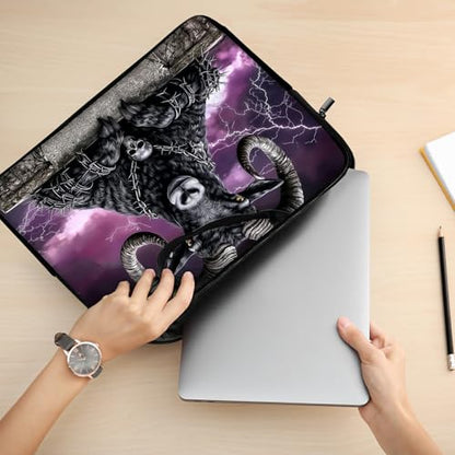 11.6 12 12.2 12.3 inch Laptop Sleeve with Handle, Black Ram Water‑Resistant Tabet Carrying Case for MacBook Air 12/Chromebook/HP/Dell/Lenovo/Asus/Acer - color: Black Ram, size: 11-12.3 inch Devices
