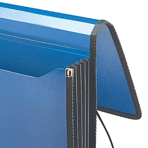 Smead Poly Wallet, Accordion File Organizer for File Folders, Letter Size, Blue, 5-1/4 inch Expansion, Office Supplies, Document Organizer (71503), Letter (Pack of 12) - size: Letter (Pack of 12), style: Blue