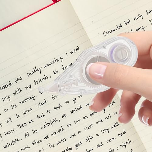 12PCS Mini White Correction Tape, 19.7Ft White Out Correction Tape - Easy to Use for Instant Applicators Fast Drying Smooth Clean Correct for Office, School & Home