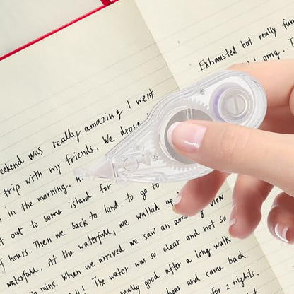 12PCS Mini White Correction Tape, 19.7Ft White Out Correction Tape - Easy to Use for Instant Applicators Fast Drying Smooth Clean Correct for Office, School & Home