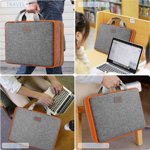 ZINZ Slim Expandable Laptop Case 13 Inch Sleeve Upgraded Protective Durable TSA Handbag for 13" MacBook Air/Pro/Neo M5/M4/M3/M2/M1, iPad Pro 12.9, Surface Pro 3/4/5/6/2017 12.3", XPS 13,G01OG01 - color: G01og01, size: 13"