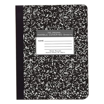 ROARING SPRING Hard Cover Composition Notebook, 36 Pack, Black Marble Comp Book, 9.75″ x 7.5″, Wide-Ruled with Margin, 60 Sheets (120 Pages) - size: 9.75" x 7.5", style: 36 Pack - Wide-Ruled - 60 Sheets - Black Marble