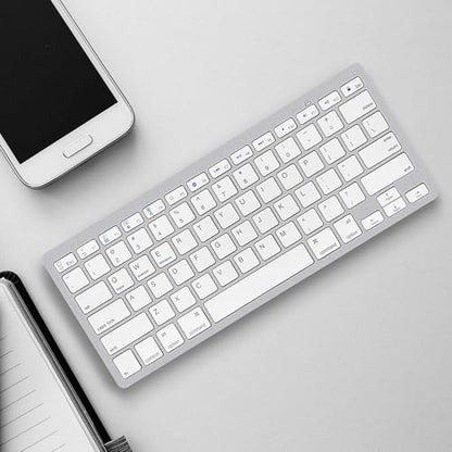 Wireless French Keyboard, AZERTY Keyboard Minority Language Keypad Ultra Thin Lightweight Silent Bluetooth Keyboards for Laptop/PC/Tablet/Desktop/Smart TV (French) - style: French