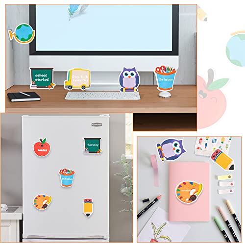Xqumoi 30 Pack Back to School Sticky Notes Classroom Office Home Supplies | Self-Adhesive Writing Memo Pad, Daily Reminders Notepad, Welcome Back Gift, Pencil Ruler Book Blackboard Shaped, for Kid Teen - style: Back to School (Style 1)