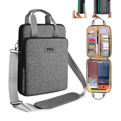 ZINZ Laptop Case 12.9 13 Shoulder Bag, Expandable Handbag with Valuables Compartment Compatible with MacBook Air/Pro/Neo 13" M5/M4/M3/M2/M1, iPad 12.9/13/11, Water-Resistant & Shockproof,L03G06 - color: L03g06, size: 13"