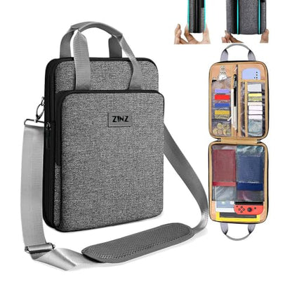 ZINZ Laptop Case 12.9 13 Shoulder Bag, Expandable Handbag with Valuables Compartment Compatible with MacBook Air/Pro/Neo 13" M5/M4/M3/M2/M1, iPad 12.9/13/11, Water-Resistant & Shockproof,L03G06 - color: L03g06, size: 13"