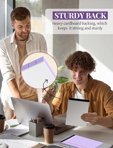 7pcs Small Legal Pads 5x8 Note Pads Purple Notepad College Ruled Notepad 5x8 Small Note Pad 5 x 8 Study Back 7 Pack Perforated 5x8 Legal Pad Narrow Ruled Purple Paper Pads 30 Sheets per Writing Pad - color: Purple-7P