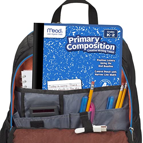 Mead Primary Composition Book, Primary Ruled Journal, Grades K-2, 7-1/2" x 9-3/4", 100 Sheets per Comp Book, Colors Will Vary, 12 Pack (610054-ECM) - size: Pack of 12, style: Grades K-2