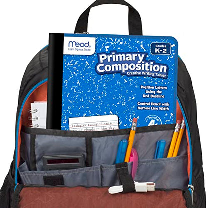 Mead Primary Composition Book, Primary Ruled Journal, Grades K-2, 7-1/2" x 9-3/4", 100 Sheets per Comp Book, Colors Will Vary, 12 Pack (610054-ECM) - size: Pack of 12, style: Grades K-2