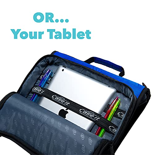 Case-it Universal Zipper Binder | 2-Inch O-Rings, 13-Inch Laptop/Tablet Padded Pocket, 400 Sheet Capacity, Multiple Storage Pockets & Shoulder Strap | School & Office Organizer | LT-007 Purple