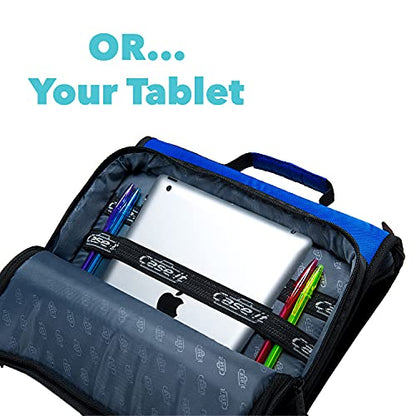 Case-it Universal Zipper Binder | 2-Inch O-Rings, 13-Inch Laptop/Tablet Padded Pocket, 400 Sheet Capacity, Multiple Storage Pockets & Shoulder Strap | School & Office Organizer | LT-007 Purple