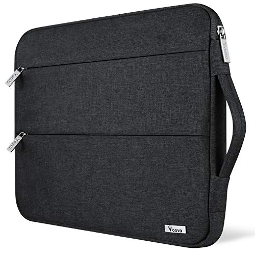 Voova 15.6 16 Inch Laptop Sleeve Case Compatible with MacBook Pro 16 M1/M2/M3/M4 Max 2019-2025, 15.6-16” Hp Lenovo Acer Asus, Waterproof Slim Computer Bag Cover with Handle, Black - color: Black, size: 15.6-16 Inch