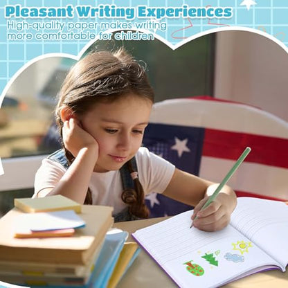 Henoyso 12 Pcs Primary Composition Notebooks k-2 for Kids, 120 Pages Draw and Write Journal Bulk for Kindergarten Classroom Preschool Teachers, Back to School Supplies (Red,Green,Blue,Purple) - color: Red, Green, Blue, Purple