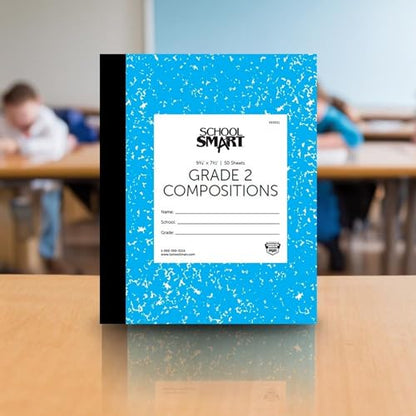 School Smart Skip-A-Line Ruled Composition Book, Grade 2, Blue, 100 Pages - 085301 - size: 50 Sheets/100 Pages - Grade 2