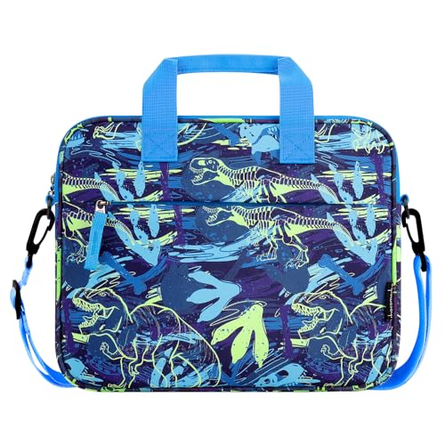 Choco Mocha Kids Tablet Sleeve Bag for Boys & Girls, (10-12.5Inch) - color: Dinosaur-blue 12.5inch, size: 12.5inch(12.5 x 9.8 x 1.3)