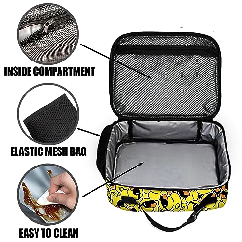 Duck Lunch Bag Reusable Insulated Lunch Box Keep Food Cooler Thermal Lunch Tote for Women Men - color: Duck