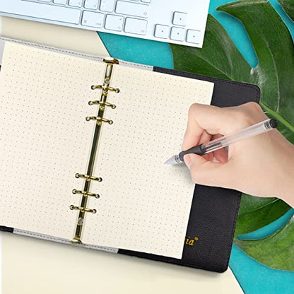 Spiral Notebook Refill,6 Ring Binder Refill,for Filofax/Personal Journal,Doted Paper 45sheets/90 pages, 100gsm quality,Harphia (A6 3.74 x 6.77'',Dotmattrix) - color: Dot Paper, size: A6