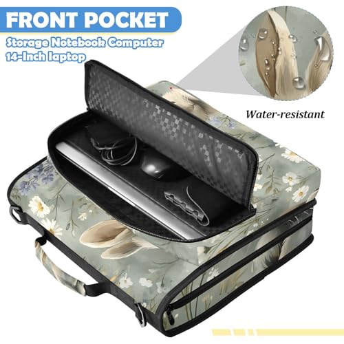3 Ring Binder Zipper Binders Bunny Daisy Expanding File Folder Multiple Pockets & Storage Organizer