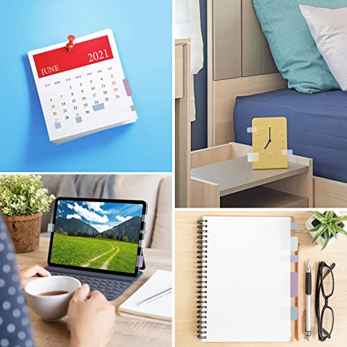 AVECMOI Sticky Index Tabs for Notebooks Binders, 420 Pieces, Divider Page Markers Book Tabs, Neutral Labels Tabs for File Folders, Calendar, Planner, Morandi