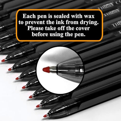[24 Pens - Black Ink] Think2 0.7mm CGI Retractable Gel Pens. (24 Black) Medium Point Rollerball Pens with Smooth Quick Drying Ink. - color: Black