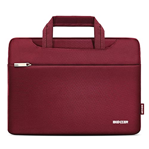 IBENZER Laptop Sleeve Bag for MacBook Air/Pro 13 13.3 14 inch, Carrying Case for 13 in Surface/HP/Dell/Lenovo Chromebook, Laptop Cover for M1 M2 Mac Air/Pro 13"-14”, Wine Red, BG13-WR - color: Wine Red, size: 13 INCH