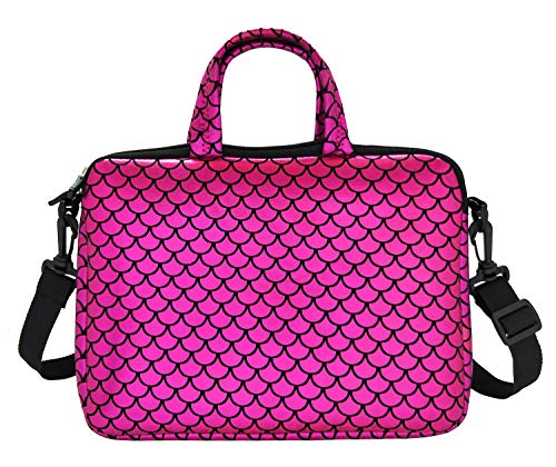 11.6-Inch Laptop Shoulder Messenger Carrying Bag Case Sleeve For 11" 11.6" 12" 12.5 inch Macbook/Notebook/Chromebook - color: Purple