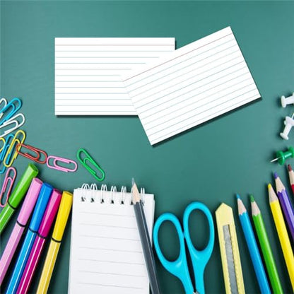 White Index Cards 5x7 Ruled, 50 Pcs File Note Cards, Lined Index Cards, Study Cards, Flashcards for Studying, Notecards for Studying, Note Taking and To Do List - size: 5 x 7-50PCS