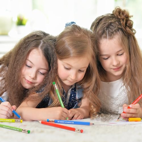 Jumbo HB Pre-sharpened Pencils #2 for Toddlers Preschoolers First Writing, Thick Triangular Grip Fat Pencils with Latex-Free Erasers, Break-Resistant, Back to School Supplies, 12 Count - color: Vibrant