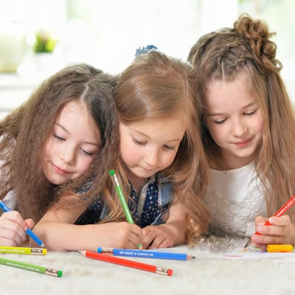 Jumbo HB Pre-sharpened Pencils #2 for Toddlers Preschoolers First Writing, Thick Triangular Grip Fat Pencils with Latex-Free Erasers, Break-Resistant, Back to School Supplies, 12 Count - color: Vibrant