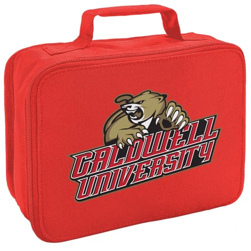 Campus Lab Caldwell University Primary Logo Insulated Soft Sided Lunch Box - Reusable Lunch Bag For School Office Work, BPA Free, Red - color: Caldwell University