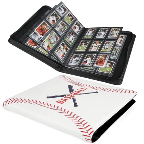 Toploader Binder,Toploader Hard Cases, 9-Pocket Pages Sleeves Hold up 288 Cards.Toploader Card Binder with Sleeves for “3×4” rigid，Card Holder(white) - color: white1, size: 9 Pocket 288 Toploader