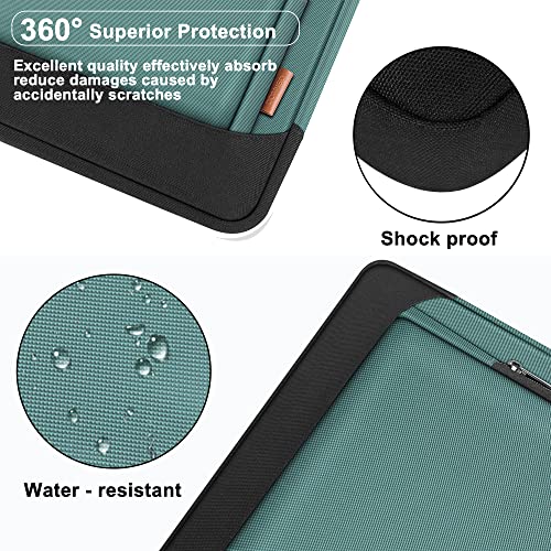 DOMISO 13.5-14 inch Laptop Bag Business Briefcase 14 inch Laptop Carrying Case Shoulderbag for MacBook Pro 14 Inch 2021 Model A2442 with M1 Pro/ M1 Max Chip & Touch ID,Green - color: Green, size: 13.5 - 14 Inch